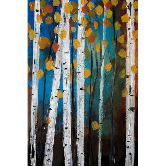 "Autumn Trees" Painting Print on Wrapped Canvas