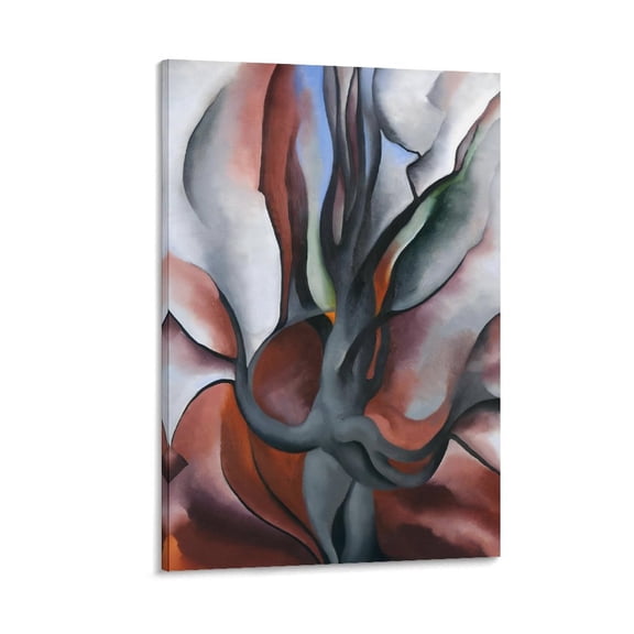 Autumn Trees - The Maple (1924) by Georgia OKeeffe Painting Poster Room Aesthetic Poster Print Art Wall Painting Canvas Posters Gifts Modern Bedroom Decor 16x24inch(40x60cm)