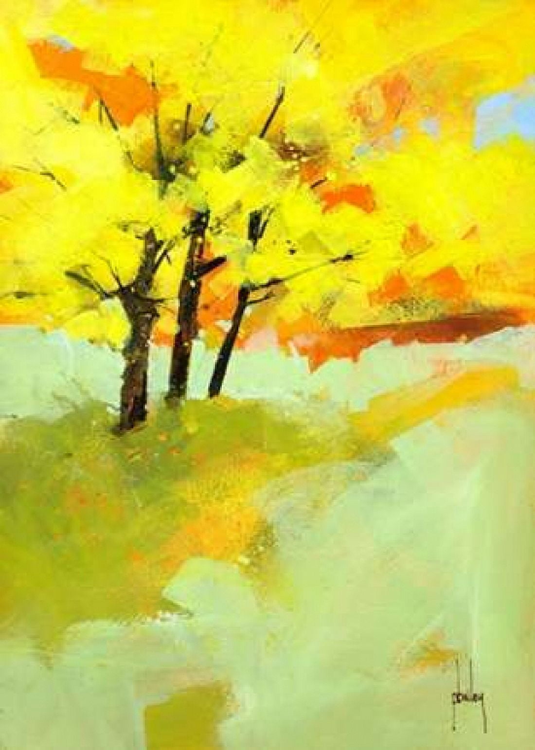 Autumn Trio Canvas Art - Paul Bailey (20 x 28)