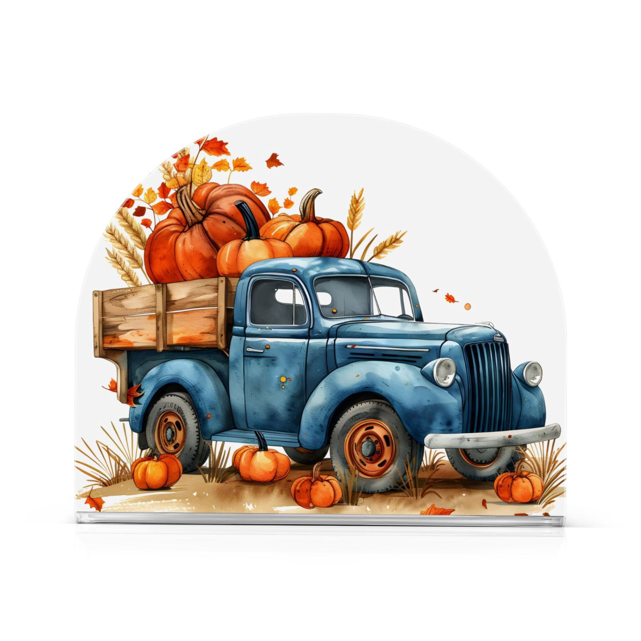 Autumn Truck Pumpkins Napkin Holders for Tables Napkin Stand Paper ...