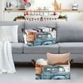thumbnail image 1 of Autumn Truck Pumpkins Storage Bins with Handles Foldable Storage Baskets for Shelves Organizer Cloth Baskets, 1 of 8