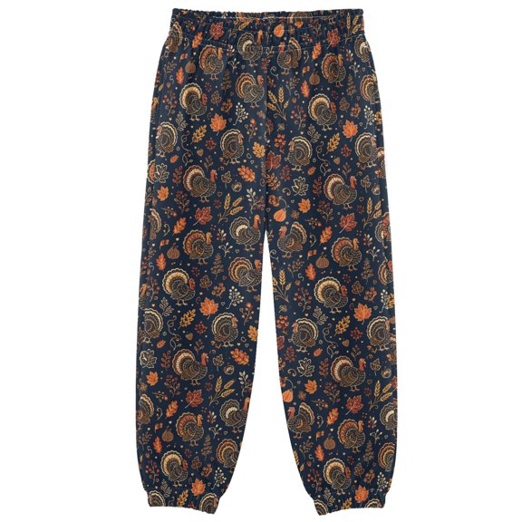 Autumn Turkey Boys Pants Kids Casual Sweatpants Joggers Toddler Sports Pants 3-10 Years