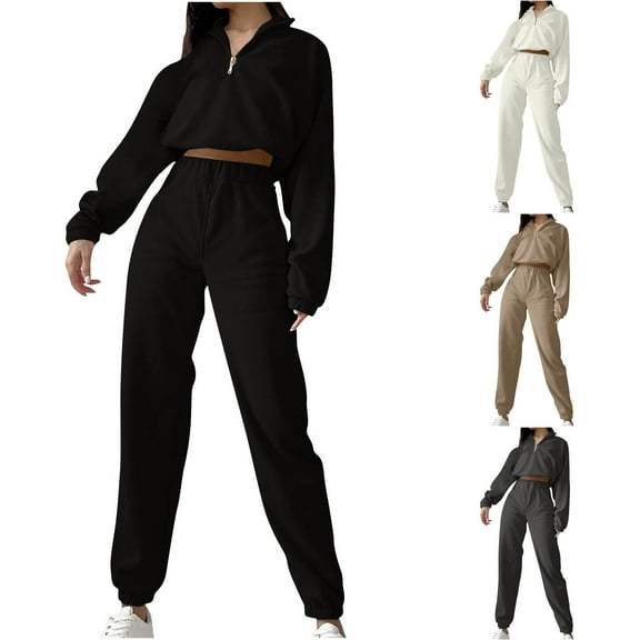 Autumn Two Piece Sets for Women Plus Size Solid Color Classic Versatile Casual Shirt Straight Pants Set Long Sleeved Round Neck Top/Shirt Set