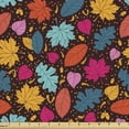 thumbnail image 1 of Ambesonne Autumn Fabric by the Yard Upholstery, Fall Leaves Maple Oak, 2 Yards, Multicolor, 1 of 4