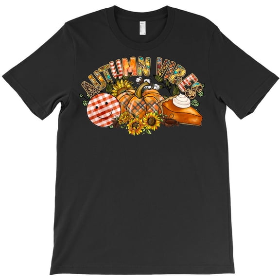 Autumn Vibes, Simple Bold Seasonal Graphic Design For Fall - High Quality G8352 Unisex T-Shirt, Up to Size 5XL