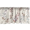 thumbnail image 1 of Autumn Vibes Window Valance, Watercolor Style Illustration of Forest Leaves on Cream Tone Backdrop, Curtain Valance for Kitchen Bedroom with Rod Pocket, 54" X 18", Eggshell Pale Blue, by Ambesonne, 1 of 2