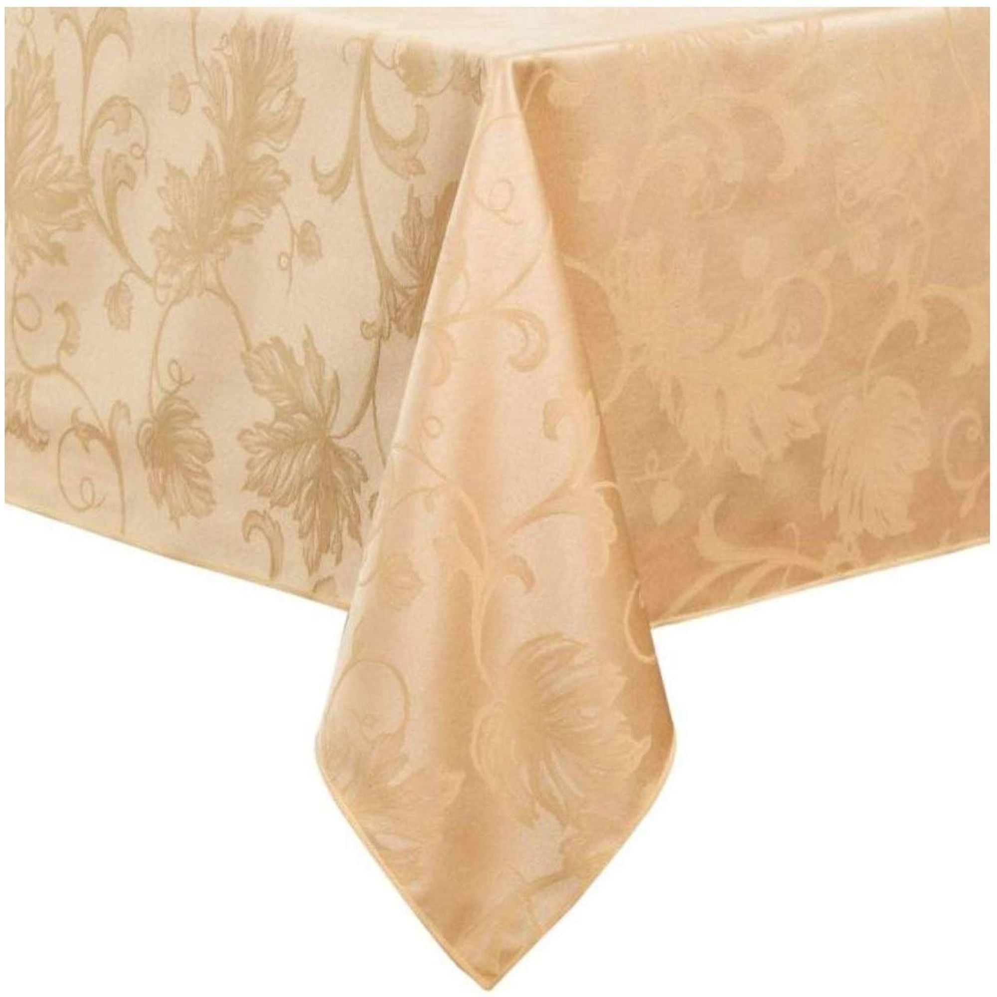 Autumn Vine Gold Damask Fabric Tablecloth Table Cloth 60x84 Ob