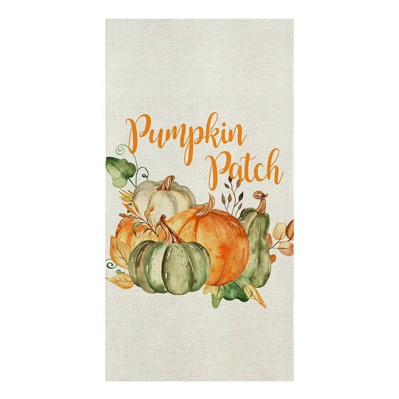 Autumn Watercolor Pumpkin Leaves Microfiber Towel Absorbent Kitchen Cleaning Cloth Dish Towel Household Cleaning Towel