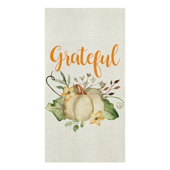 Autumn Watercolor Pumpkin Leaves Microfiber Towel Absorbent Kitchen Cleaning Cloth Dish Towel Household Cleaning Towel
