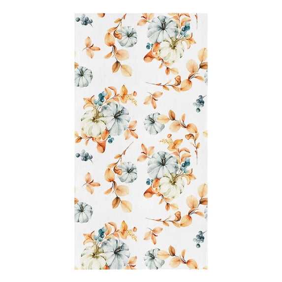 Autumn Watercolor Pumpkin Leaves Microfiber Towel Absorbent Kitchen Cleaning Cloth Dish Towel Household Cleaning Towel