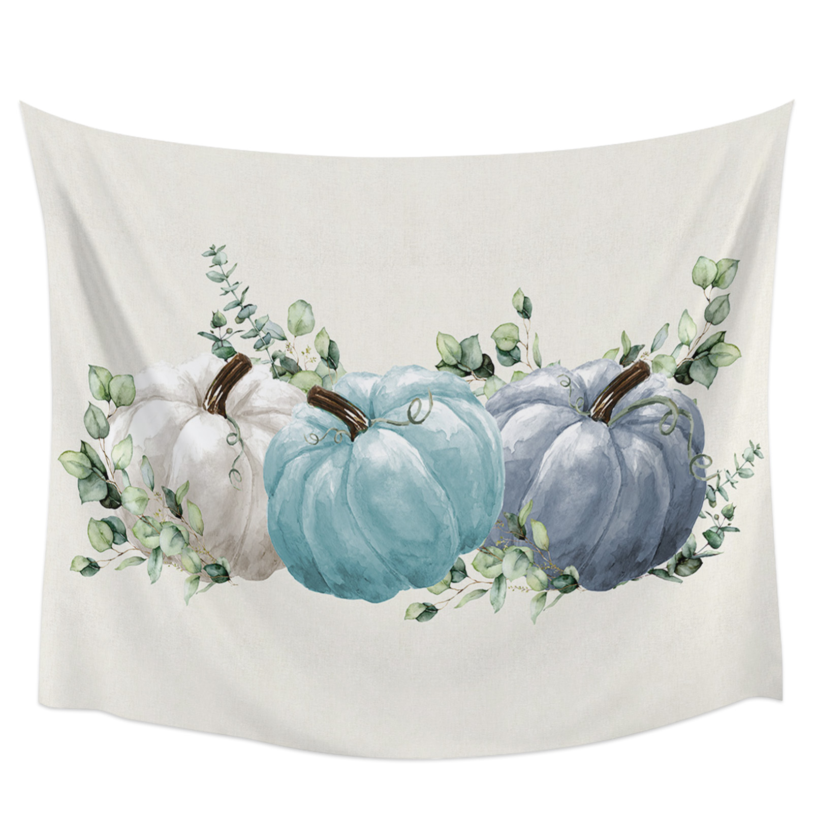 Autumn Watercolor Pumpkin Tapestry Wall Hanging Boho Tapestry Wall Home