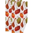 thumbnail image 1 of Autumn Watercolor Pumpkins Hand Towels for Bathroom, Halloween Kitchen Towel 2 PCS Ultra Soft and Highly Absorbent Decorative Fingertip Face Bath Towels for Spa & Hotel, 28.3"x 14.4", 1 of 4