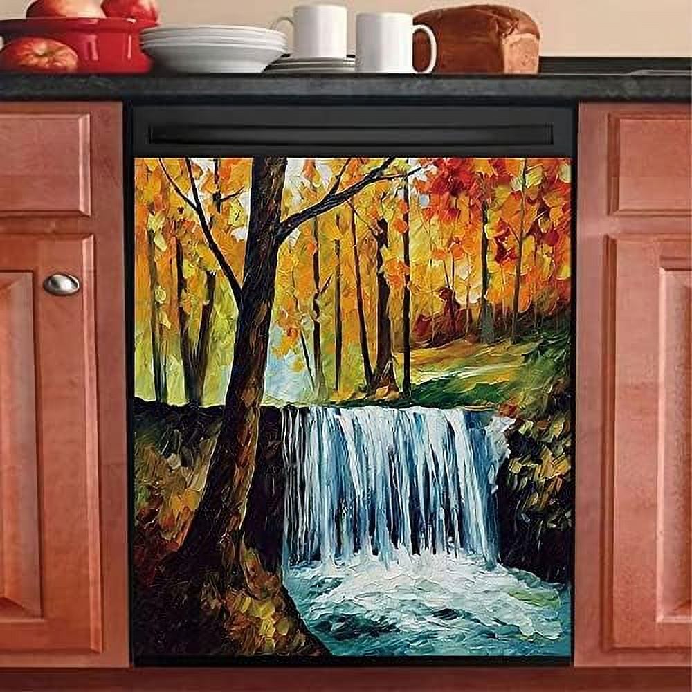 Autumn Waterfall Dishwasher Cover Decorative