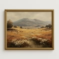 thumbnail image 1 of Autumn Wildflower Meadow Wall Art, Golden Mountain Landscape, Rustic Fall Nature Scene Home Decor #1009, Unframed Poster Size 16x24, 1 of 4
