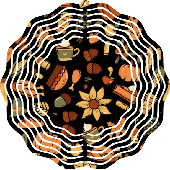 Autumn Wind Spinner â€“ 10" 3D Kinetic Hanging Yard Decor Fall Leaves Outdoor Art