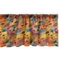 thumbnail image 1 of Ambesonne Autumn Valance Pack of 2, Colorful Sketchy Plantation, 54"X12", Marigold and Multicolor, 1 of 4