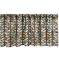 thumbnail image 1 of Ambesonne Autumn Valance Pack of 2, Retro Leaf Branches Motif, 54"X18", Brown Teal Mustard, 1 of 4