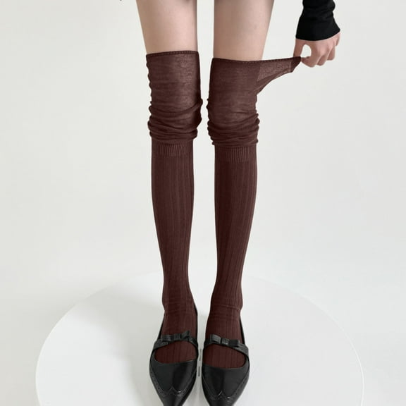 In Autumn And Winter Anchorage Red Socks Women's Red Catwalk Models Are Spliced With Knee Socks And Anchorage Stockings Are Piled Up. High Waist Fishnet Pantyhose Stockings for Women plus Size Knit