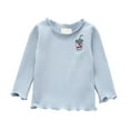 thumbnail image 1 of Autumn Winter Baby Girl Thickening T-shirt Clothing Children Long Sleeve T-Shirts Tees Tops Warm for Kids, 1 of 8
