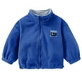 Autumn Winter Baby Girls Jacket Solid Color Full Zipper Stand Collar