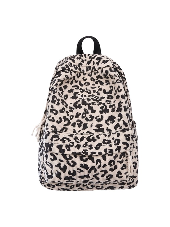 Autumn Winter Backpack Student School Bag Leopard Print Travel Backpack