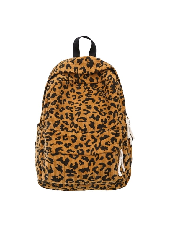 Autumn Winter Backpack Student School Bag Leopard Print Travel Backpack