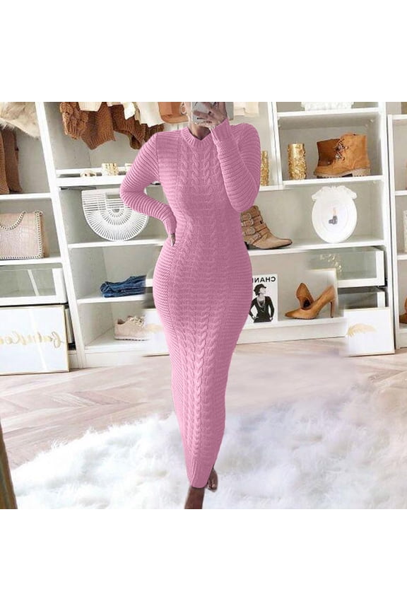 Autumn/Winter Casual Loose Knit Shawl Dresses For Women Fashionable Knit Sweater Women Dress Knitted Dress for Women Cold Weather Wedding Guest Dress over Dress V Neck Wrap Front Or Backless Sweater