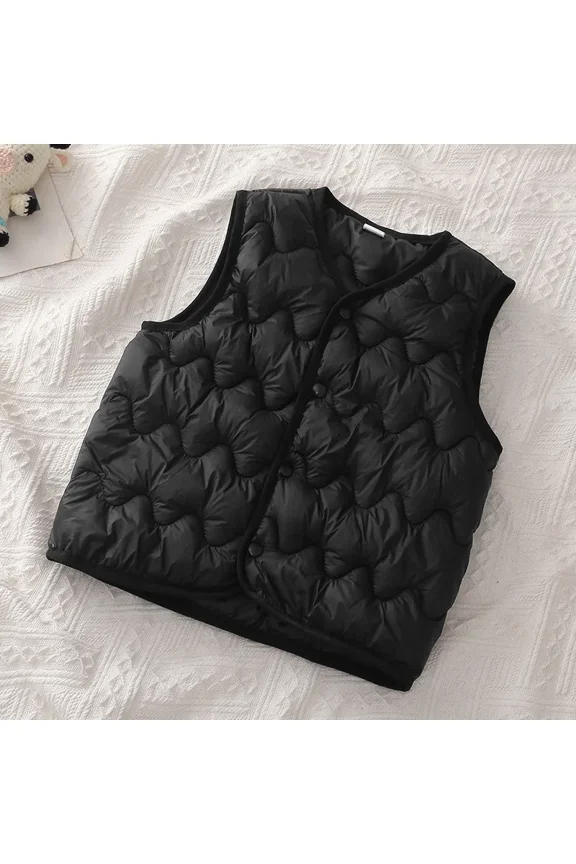 Autumn Winter Children Boys Girls Warm Vest Solid Waistcoats for Kids Children Sleeveless Outerwear 2-9Yrs Kids Warm Tops