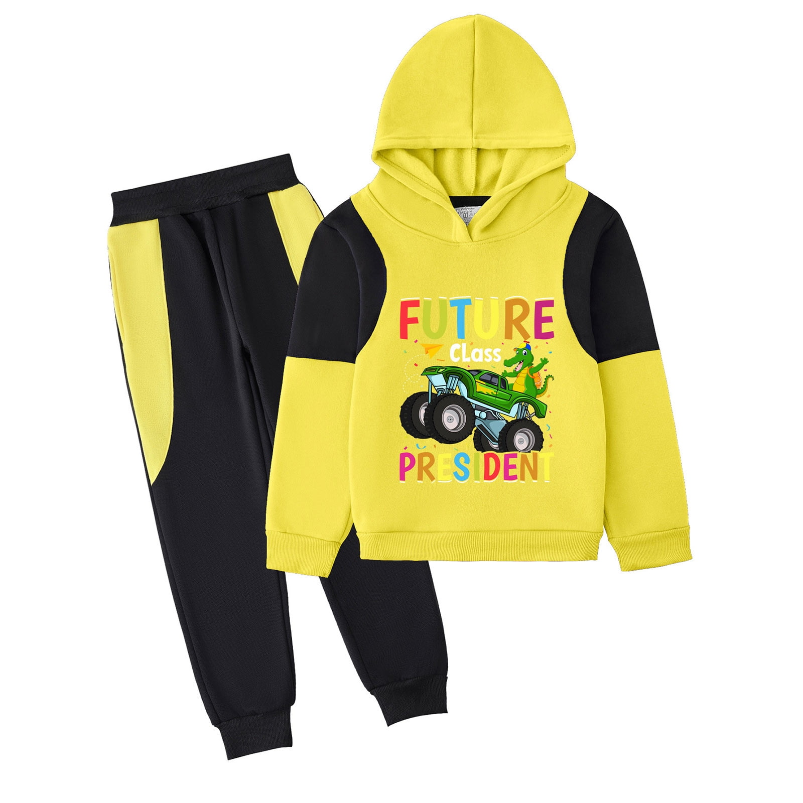 Autumn and Winter Children's Color Matching Cute Printed Fashion Casual