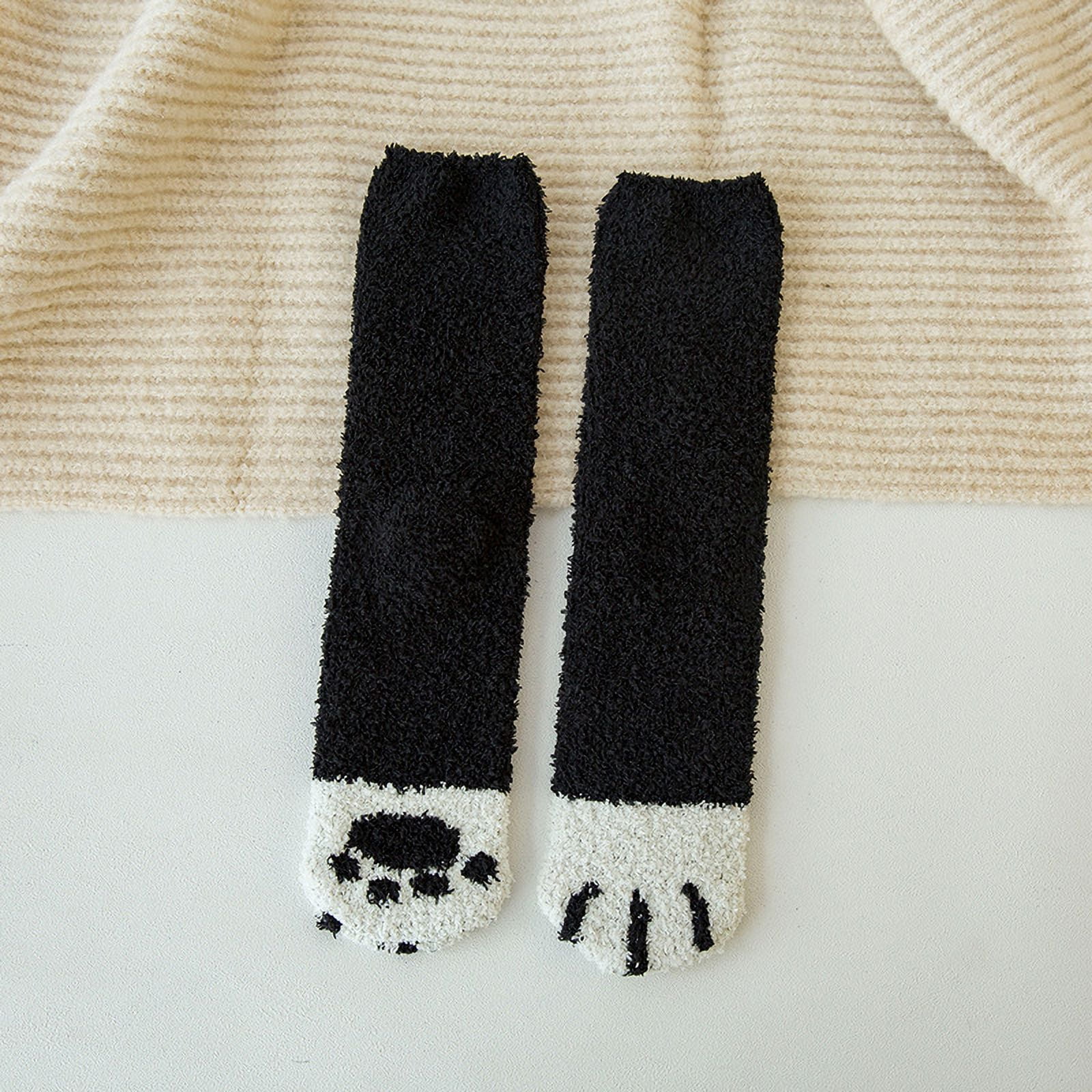 Cute Coral Velvet Mid Calf Socks For To Keep Warm In Autumn And Winter main image 1