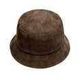 thumbnail image 1 of Autumn Winter Corduroy Fisherman Hat Unisex Street Style Beret Hat Adjustable Bucket Cap, 1 of 7
