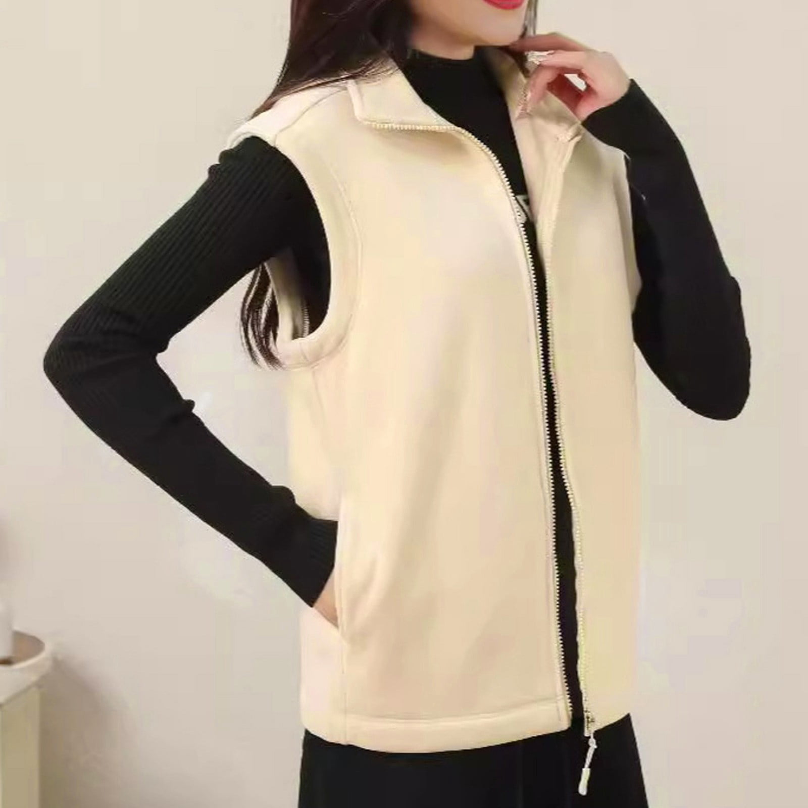 Vest Inner Al View Autumn And Winter Double Grain Velvet Stand Collar Fashion Zipper Men ...