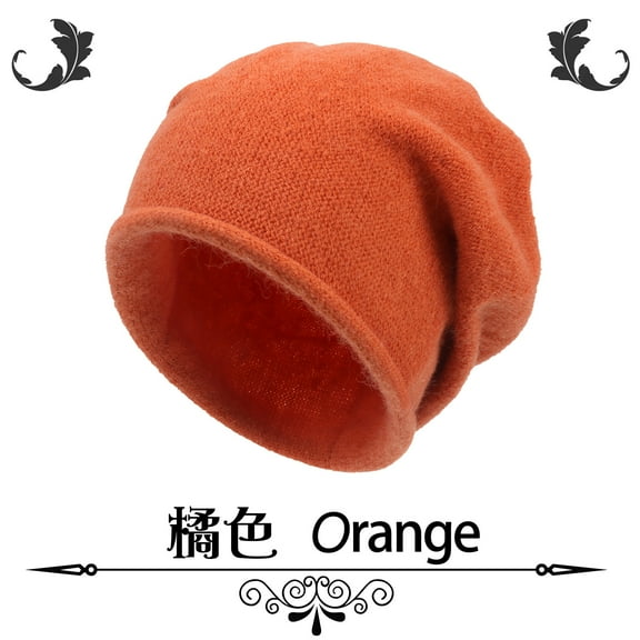 Autumn Winter Hat for Women, Warm Large Head Circumference Cold Hat, Knitted Imitation Wool Pullover Hat