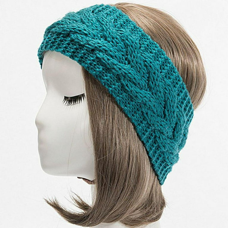Autumn Winter Headband for Men Women Warm Head Wrap Thicken Stretchy Fleece  Lined Cable Knit Ear Proctective Band Covers 