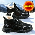 thumbnail image 1 of Autumn and Winter High-Top Thickened Fleece-Lined Warm Snow Boots, Comfortable Lightweight Casual Walking Shoes for Outdoor Sports, Hiking, Travel, and Camping Gear, 1 of 9
