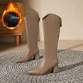 Autumn Winter Keep Warm Women Knee High Boots Fashion Pointed Toe Shoes