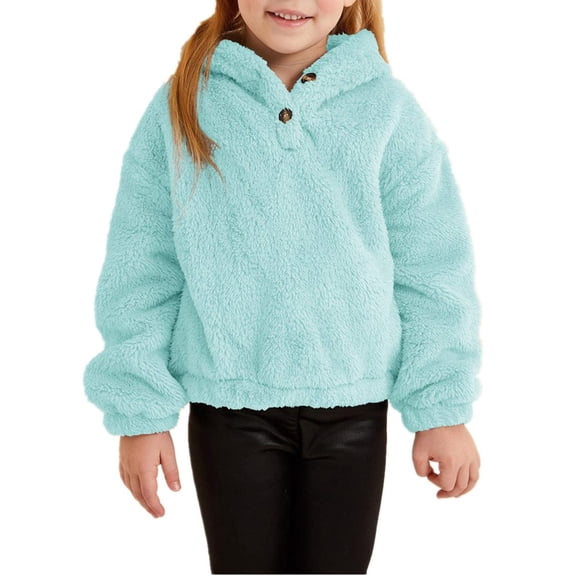 Autumn Winter Kids Fashion Hooded Tops Warm Pullover Hoodies