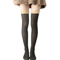 thumbnail image 1 of Autumn Winter Knee High Socks Warm Fleece Lined Thigh High Socks Fashion Calf Socks Soft Long Stockings for Girls Women, 1 of 3