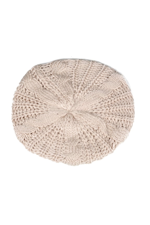 Autumn Winter Knitted Wool Beret Hat for Women Headwear Cold Weather Accessory