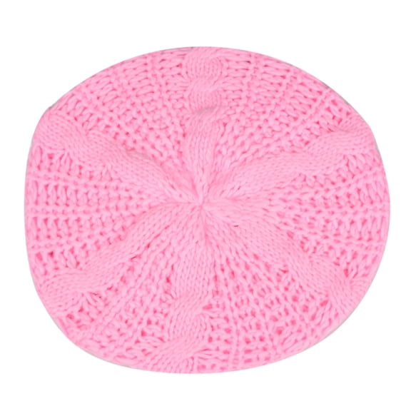 Autumn Winter Knitted Wool Beret Hat for Women Headwear Cold Weather Accessory