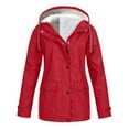 thumbnail image 1 of Autumn Winter Ladies Fashion All-Match Plus Velvet Jacket Outdoor Mountaineering Hooded Jacket, 1 of 9