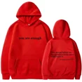 thumbnail image 1 of Autumn Winter Men Hooded Dear Person Behind Me The World Is A Better Place Print Unisex Sweatshirts, 1 of 4