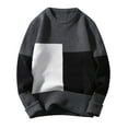thumbnail image 1 of Autumn Winter Men Outwear Coat Male Autumn And Winter Wool Sweater Round Neck Pullover Bottoming Shirt Color Matching All Matching High Neck Top, 1 of 5