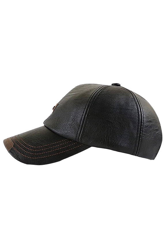 Autumn Winter Men's Baseball Hat Trendy Leather Adjustable Comfortable Versatile Occasions