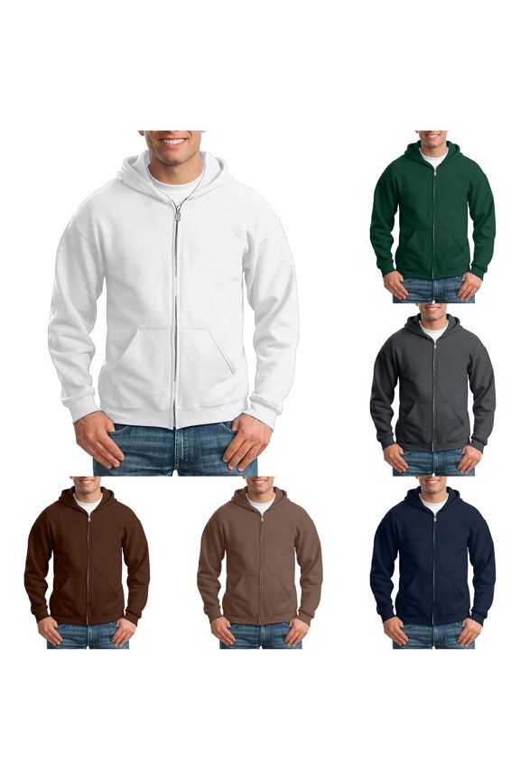Autumn/Winter Menswear Plus Thickened Solid Color Zipper Cardigan Loose Fashion Hoodie Lightweight Sweatshirts for Men U of I Sweatshirt Mens Zip up Hooded Sweatshirt