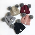 thumbnail image 1 of Autumn Winter Newborn Infant Baby Girl Boys Warm Para Bebe Hat Cotton Ball Knitted Beanies Pompom Caps ,0-2Y, 1 of 6