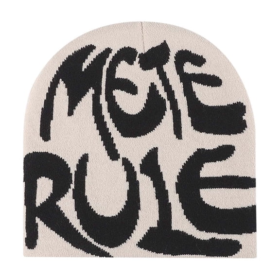 Autumn And Winter Outdoor Men's Alphabet Jacquard Elastic Wool Cold Hat Warm Knit Hat Hat Mens Winter Men Hats Winter Men's Trapper Winter Hat Women Trapper Winter Hats 3 in One Winter Hat Winter