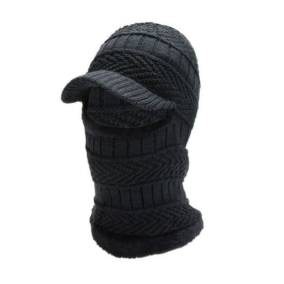 Autumn And Winter Outdoor Warmth Covering Face Riding Neck Integrated Pullover Hat Knitted Hat Flapjack Hat Hat Chin Strap Hats for Mens Knit Trapper Hat Mens Winter Mad Hat Men's Hats Winter Ear Caps