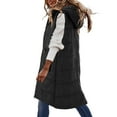 thumbnail image 1 of Autumn And Winter Oversize Women'S In A Long Hooded Coat plus Size Womens Jackets Rain Jacket Stretch Vest Womens plus Size Woman Coat Jacket Cute Clothes for plus Size Women Hooded Jacket Women plus, 1 of 6