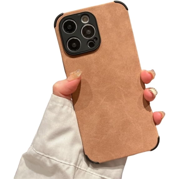 Autumn and Winter Solid Colour Imitation Lambskin Phone case, Lens Full Package Protection, Soft Touch, for iPhone 15 14 13 12 11 Pro Max Plus XS XR 7 8 Phone Case (Khaki,iPhone 12 Pro)